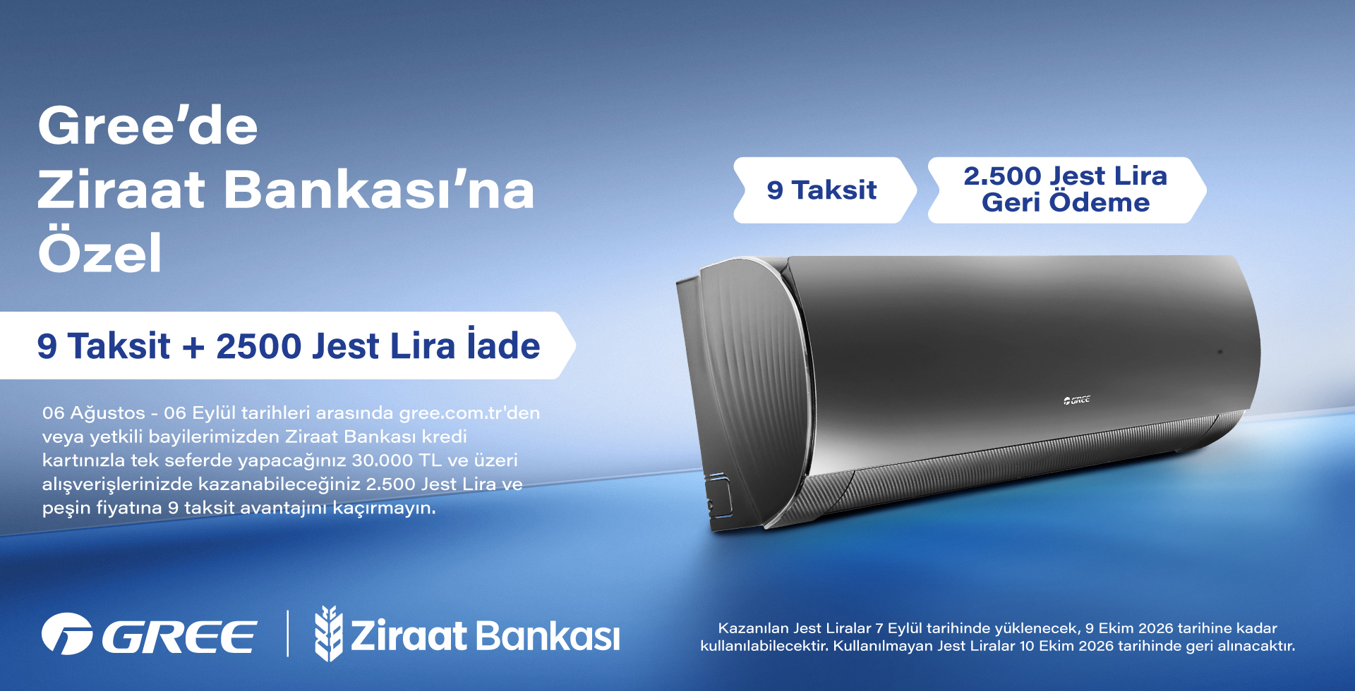 Ziraat Bankası Bankkart ile vade farksız 9 Ay’a varan taksit ve 2.500TL Jest Lira Fırsatı