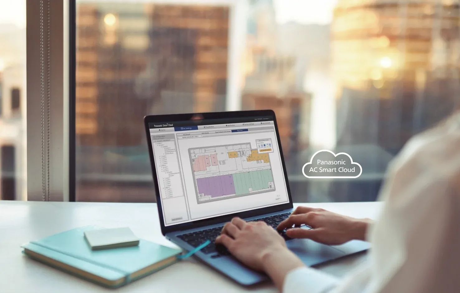 Panasonic AC Smart Cloud bina otomasyonu ve uzaktan yönetim ekranı